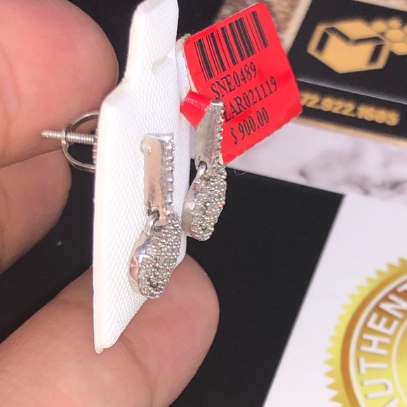 Real Diamond Dangling Earrings w/ appraisal doc - Picture 4 of 5